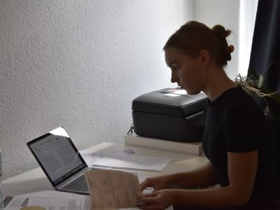 Foto de uma integrante da equipe